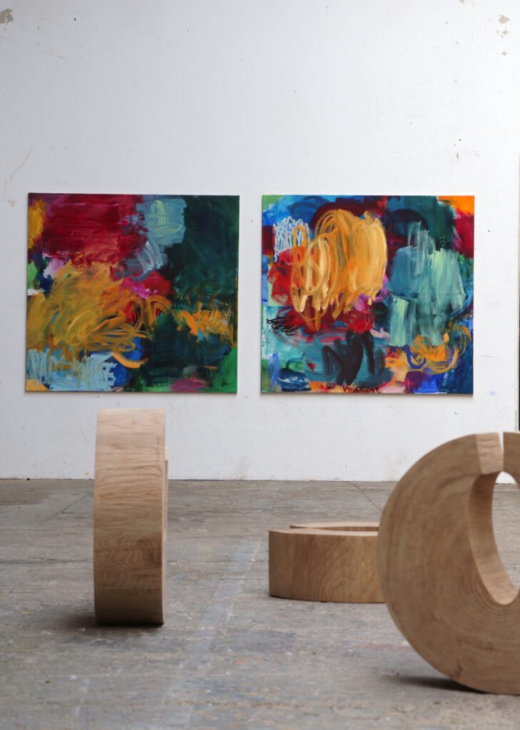 Ausstellungsansicht: "Response" | Rufffactory - Köln/Ehrenfeld | 2021 (Bodenarbeit von Friederike Graben)